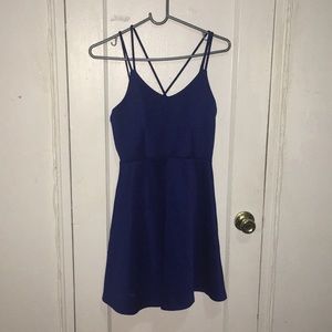 Spaghetti strap, low cut circle dress